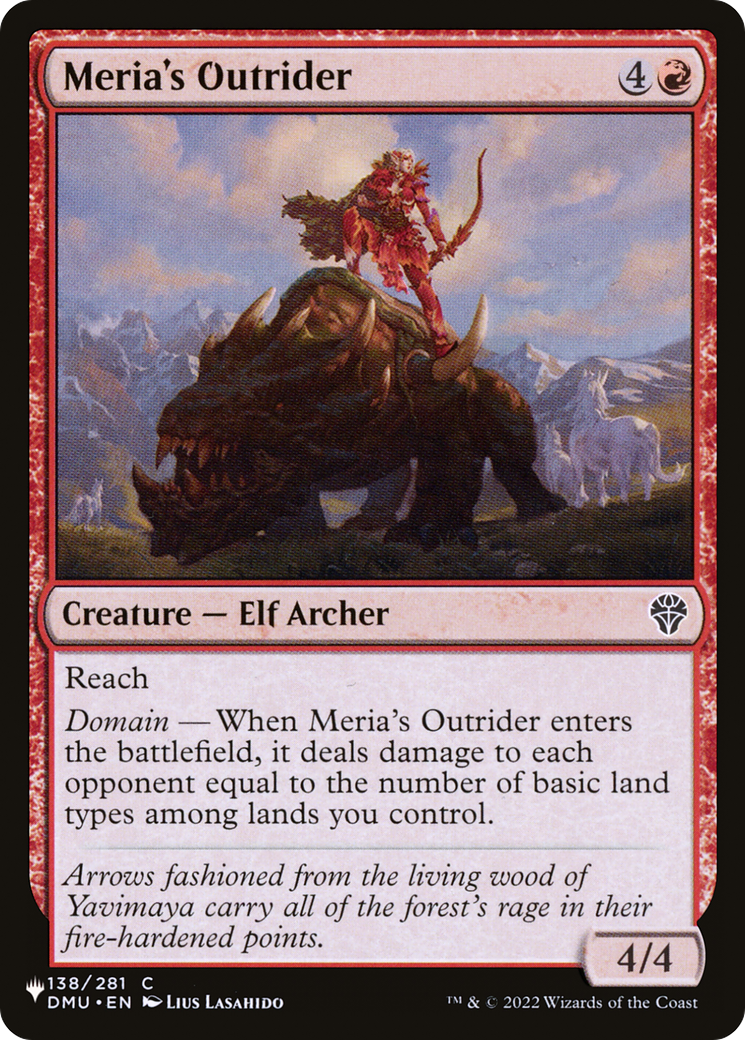 Meria's Outrider [The List Reprints] | Mindsight Gaming