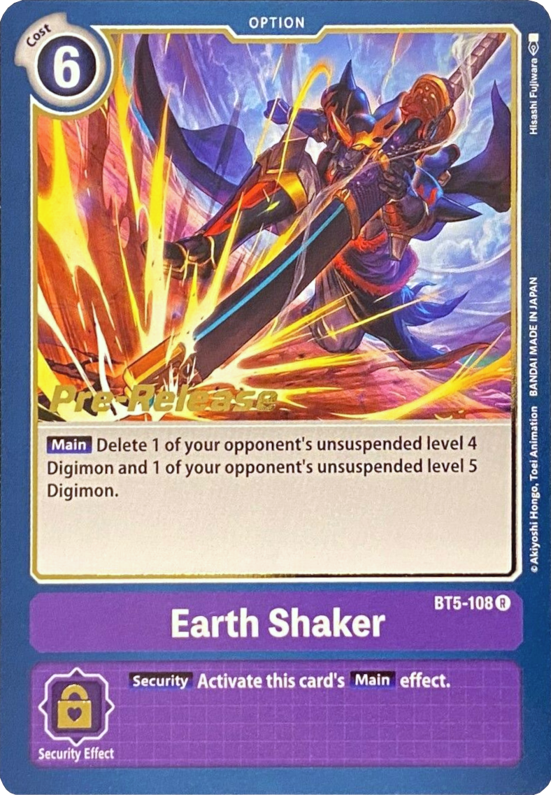 Earth Shaker [BT5-108] [Battle of Omni Pre-Release Promos] | Mindsight Gaming