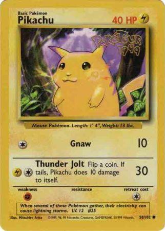 Pikachu (58/102) (PokeTour 1999 Promo) [Miscellaneous Cards] | Mindsight Gaming