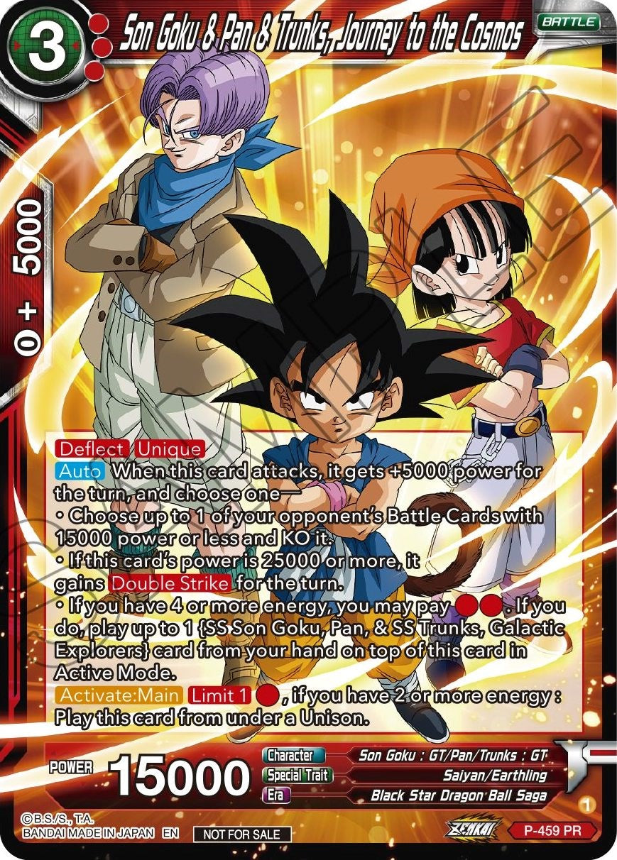 Son Goku & Pan & Trunks, Journey to the Cosmos (Z03 Dash Pack) (P-459) [Promotion Cards] | Mindsight Gaming