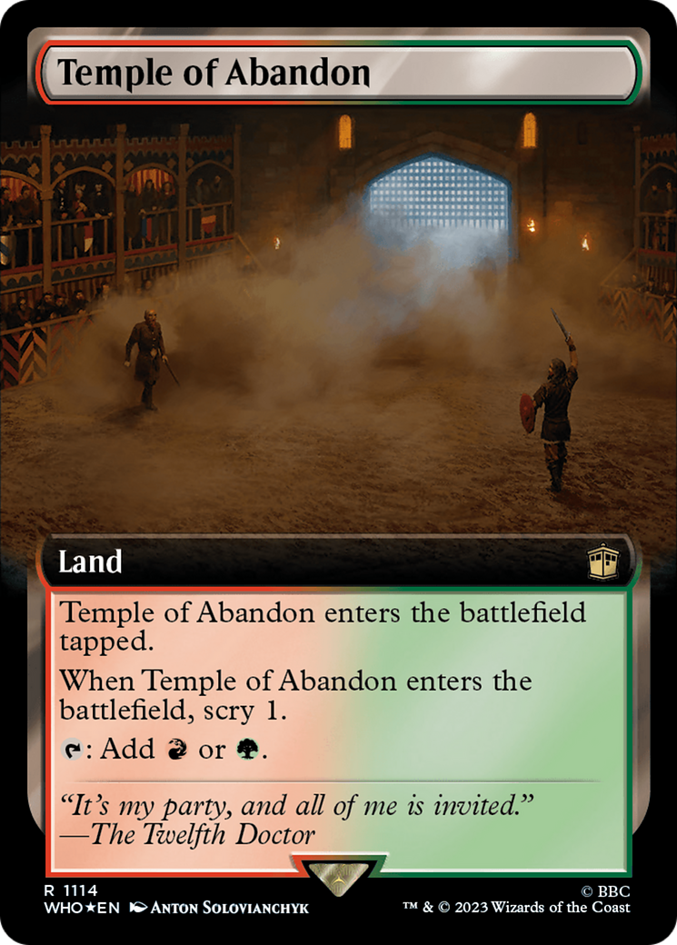 Temple of Abandon (Extended Art) (Surge Foil) [Doctor Who] | Mindsight Gaming