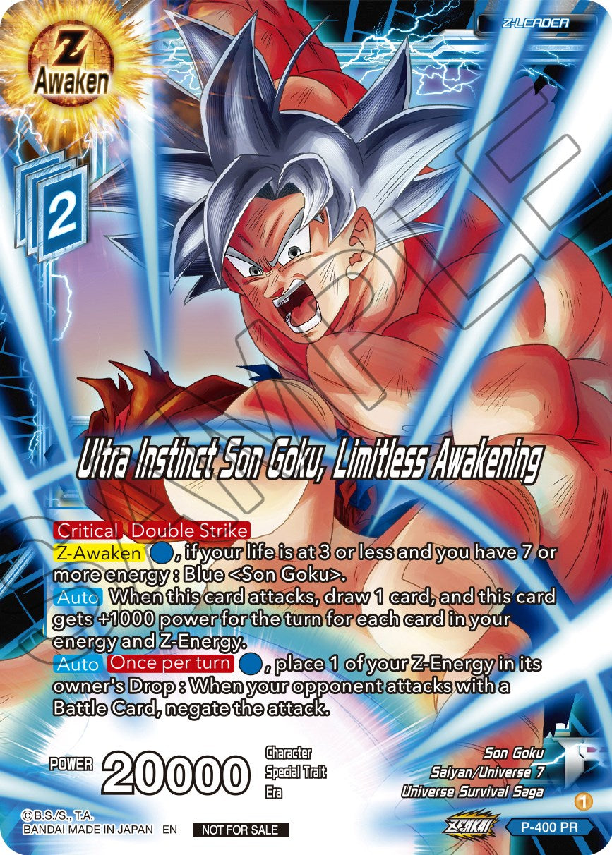 Ultra Instinct Son Goku, Limitless Awakening (P-400) [Promotion Cards] | Mindsight Gaming