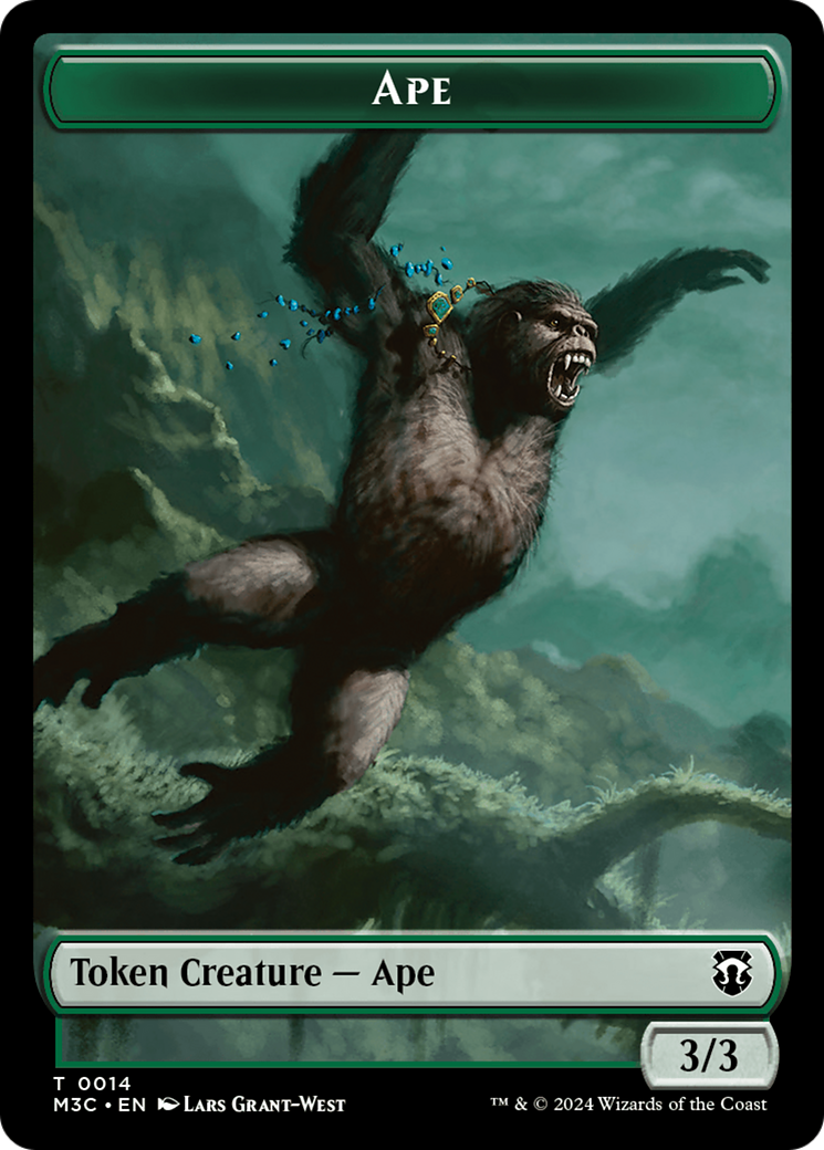 Ape // Plant Double-Sided Token [Modern Horizons 3 Commander Tokens] | Mindsight Gaming