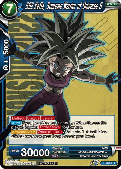 SS2 Kefla, Supreme Warrior of Universe 6 (P-395) [Promotion Cards] | Mindsight Gaming