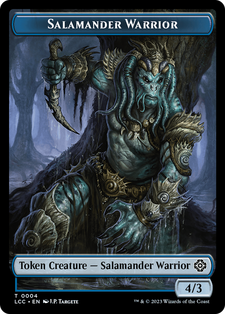 Salamander Warrior // Shapeshifter Double-Sided Token [The Lost Caverns of Ixalan Commander Tokens] | Mindsight Gaming