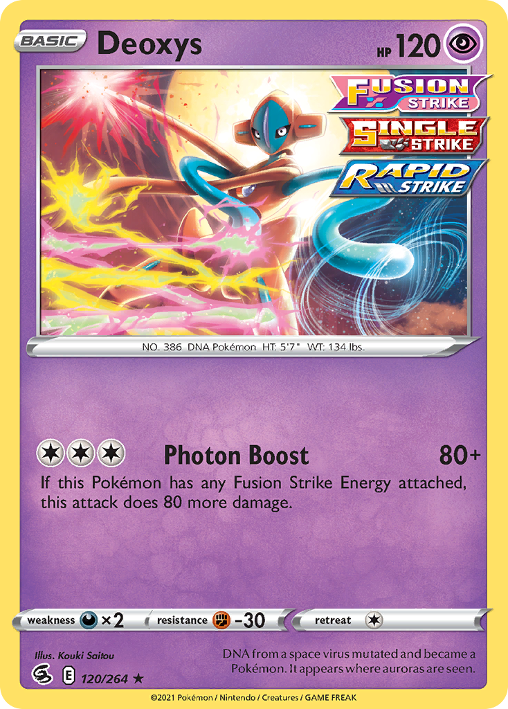 Deoxys (120/264) (Theme Deck Exclusive) [Sword & Shield: Fusion Strike] | Mindsight Gaming