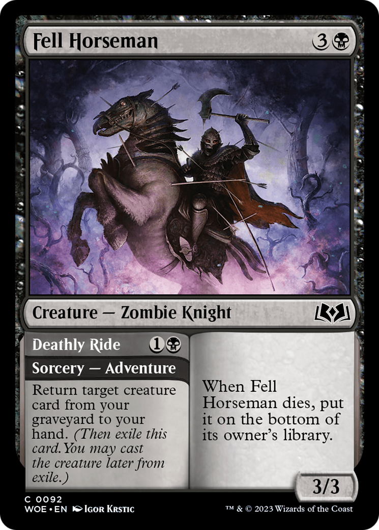 Fell Horseman // Deathly Ride [Wilds of Eldraine] | Mindsight Gaming