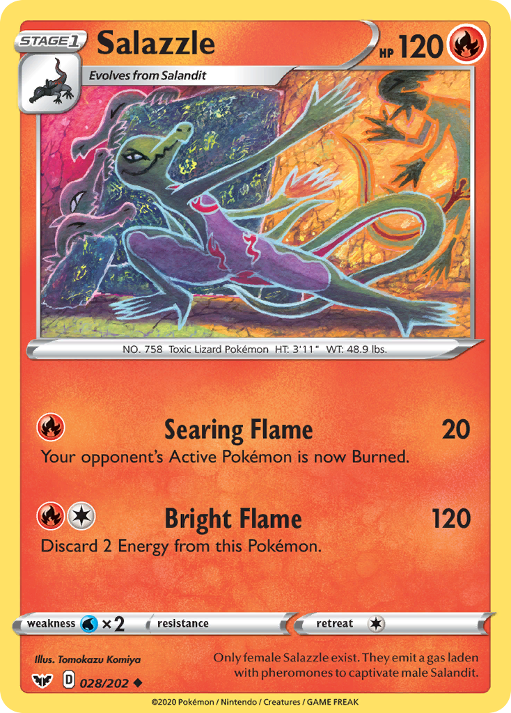 Salazzle (028/202) [Sword & Shield: Base Set] | Mindsight Gaming