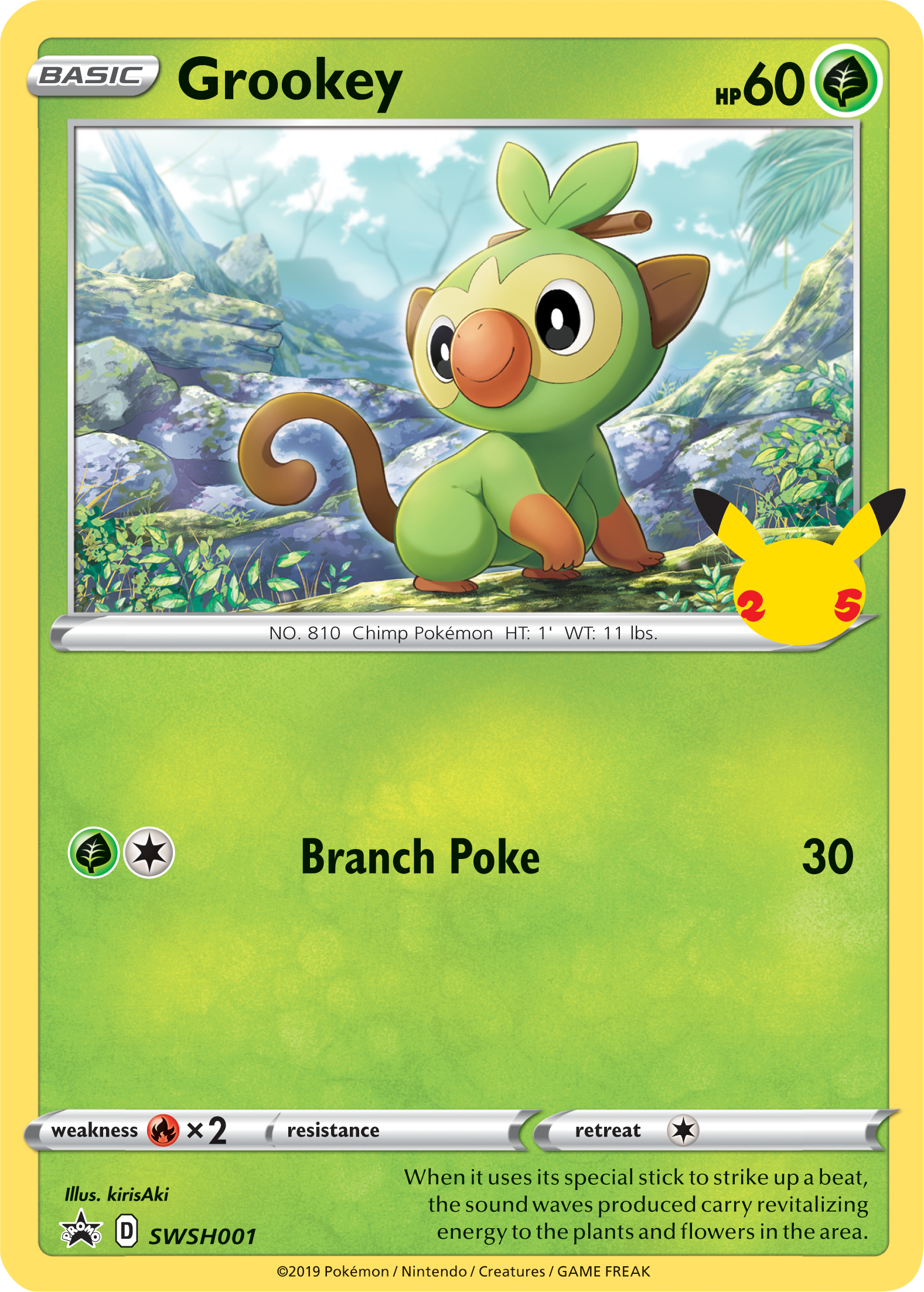 Grookey (SWSH001) (Jumbo Card) [First Partner Pack] | Mindsight Gaming