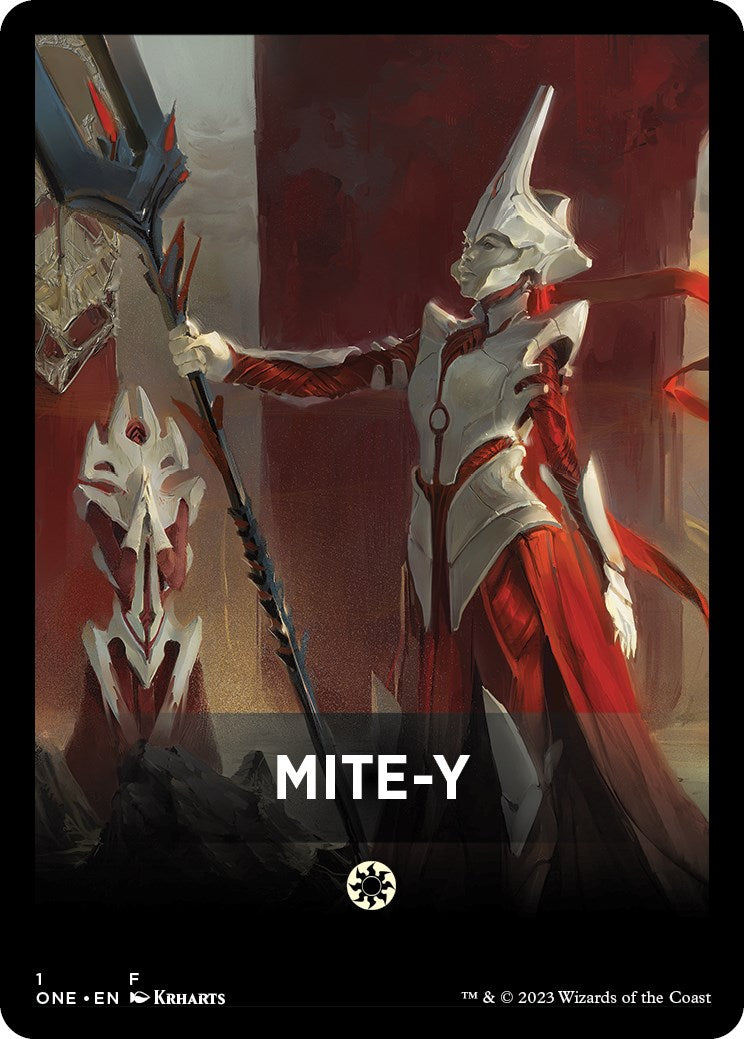 Mite-Y Theme Card [Phyrexia: All Will Be One Tokens] | Mindsight Gaming