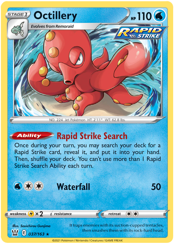 Octillery (037/163) (Theme Deck Exclusive) [Sword & Shield: Battle Styles] | Mindsight Gaming