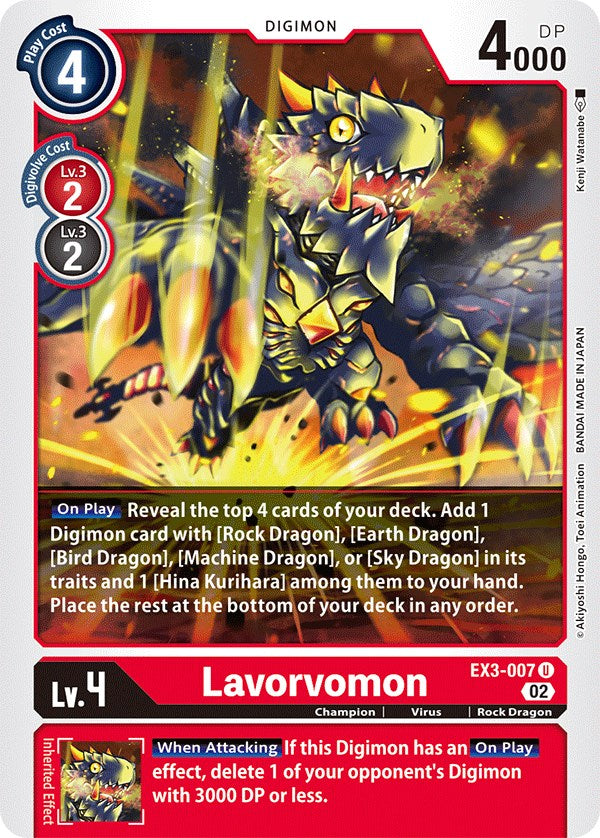 Lavorvomon [EX3-007] [Draconic Roar] | Mindsight Gaming