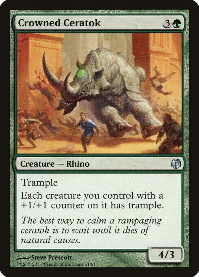 Crowned Ceratok [Duel Decks: Heroes vs. Monsters] | Mindsight Gaming