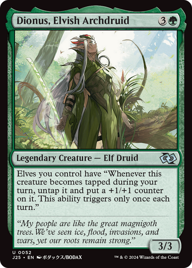 Dionus, Elvish Archdruid (Anime) [Foundations Jumpstart] | Mindsight Gaming