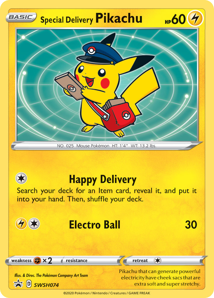 Special Delivery Pikachu (SWSH074) [Sword & Shield: Black Star Promos] | Mindsight Gaming