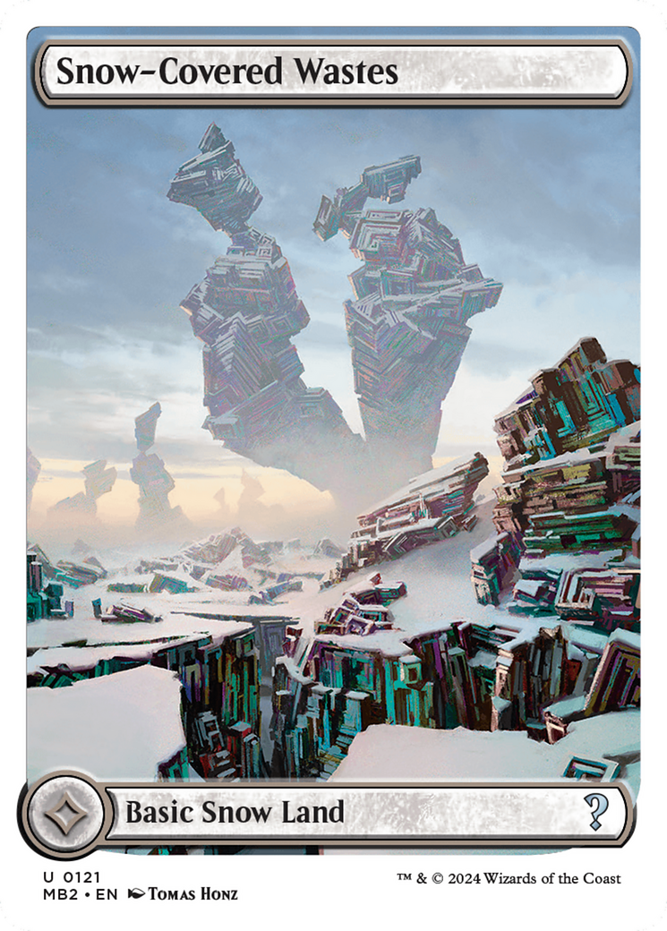 Snow-Covered Wastes (White Border) [Mystery Booster 2] | Mindsight Gaming