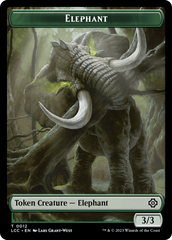 Elephant // Dinosaur (0010) Double-Sided Token [The Lost Caverns of Ixalan Commander Tokens] | Mindsight Gaming