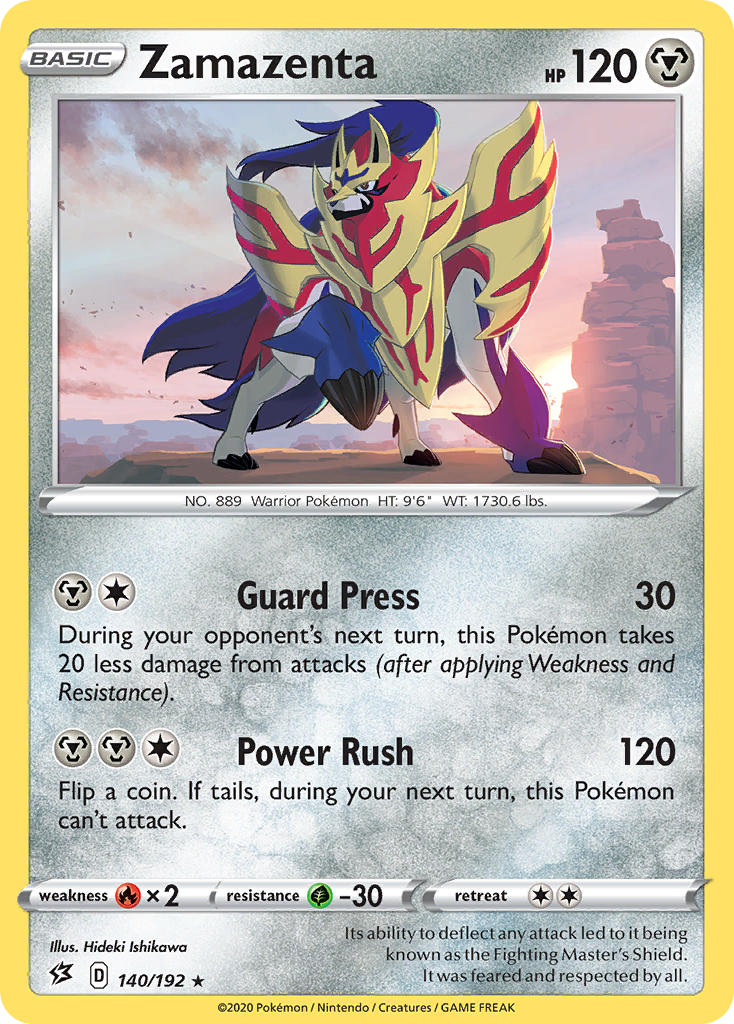 Zamazenta (140/192) (Cracked Ice Holo) (Theme Deck Exclusive) [Sword & Shield: Rebel Clash] | Mindsight Gaming