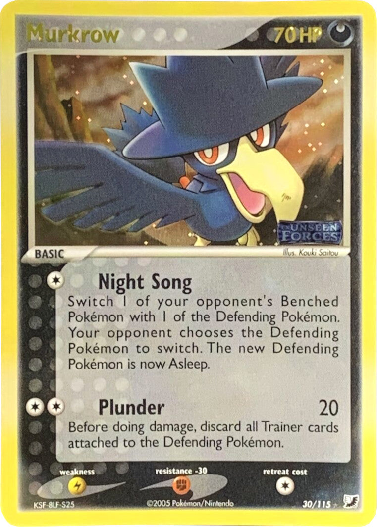 Murkrow (30/115) (Stamped) [EX: Unseen Forces] | Mindsight Gaming