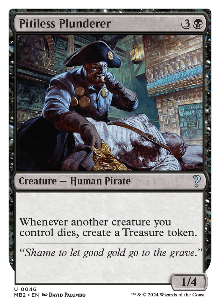 Pitiless Plunderer (White Border) [Mystery Booster 2] | Mindsight Gaming