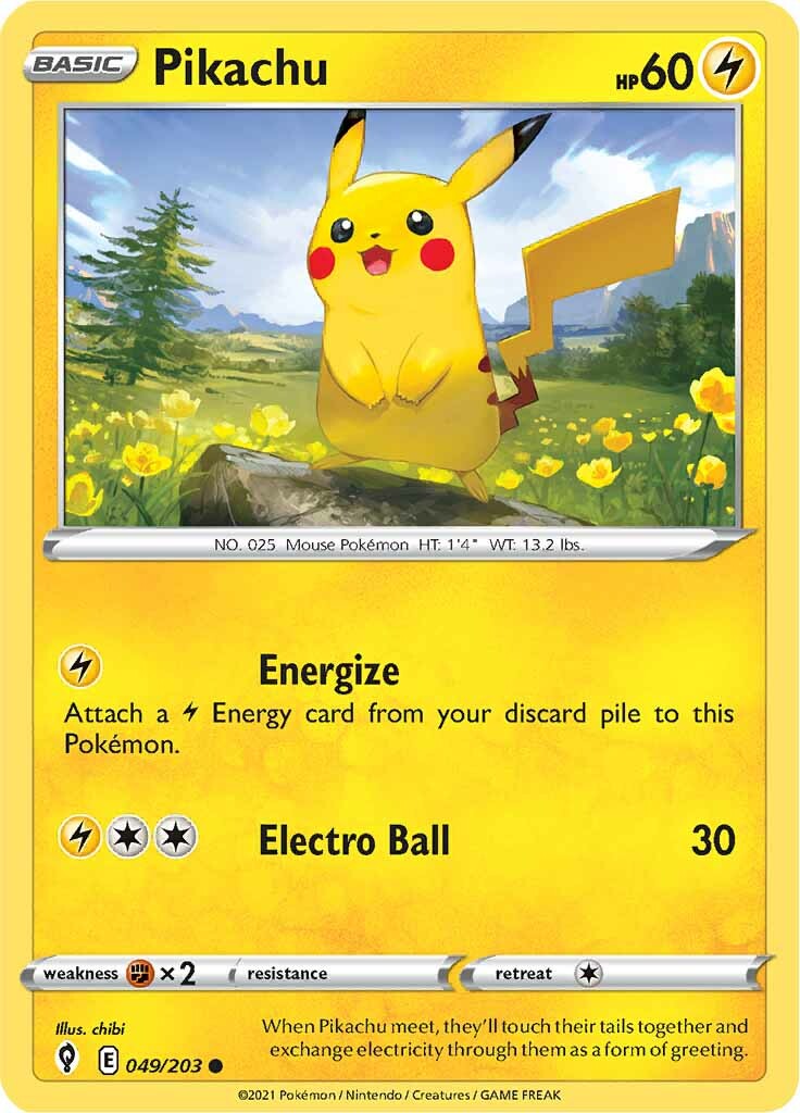 Pikachu (049/203) [Sword & Shield: Evolving Skies] | Mindsight Gaming