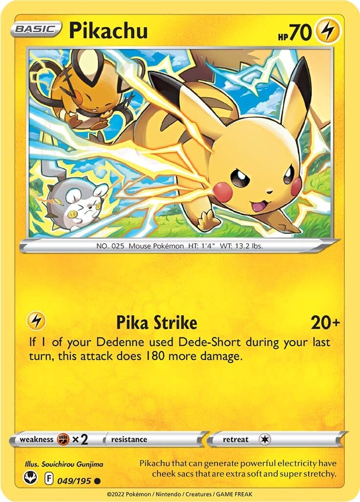 Pikachu (049/195) [Sword & Shield: Silver Tempest] | Mindsight Gaming