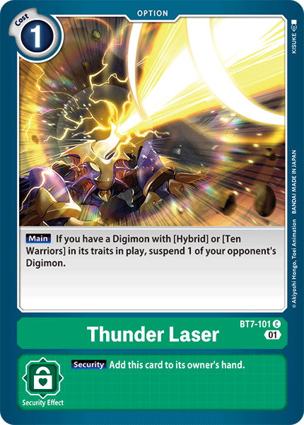 Thunder Laser [BT7-101] [Next Adventure] | Mindsight Gaming