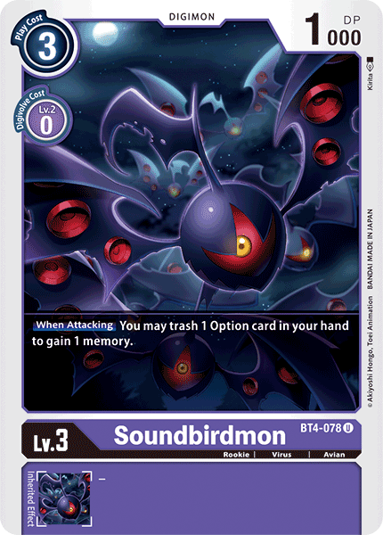 Soundbirdmon [BT4-078] [Great Legend] | Mindsight Gaming