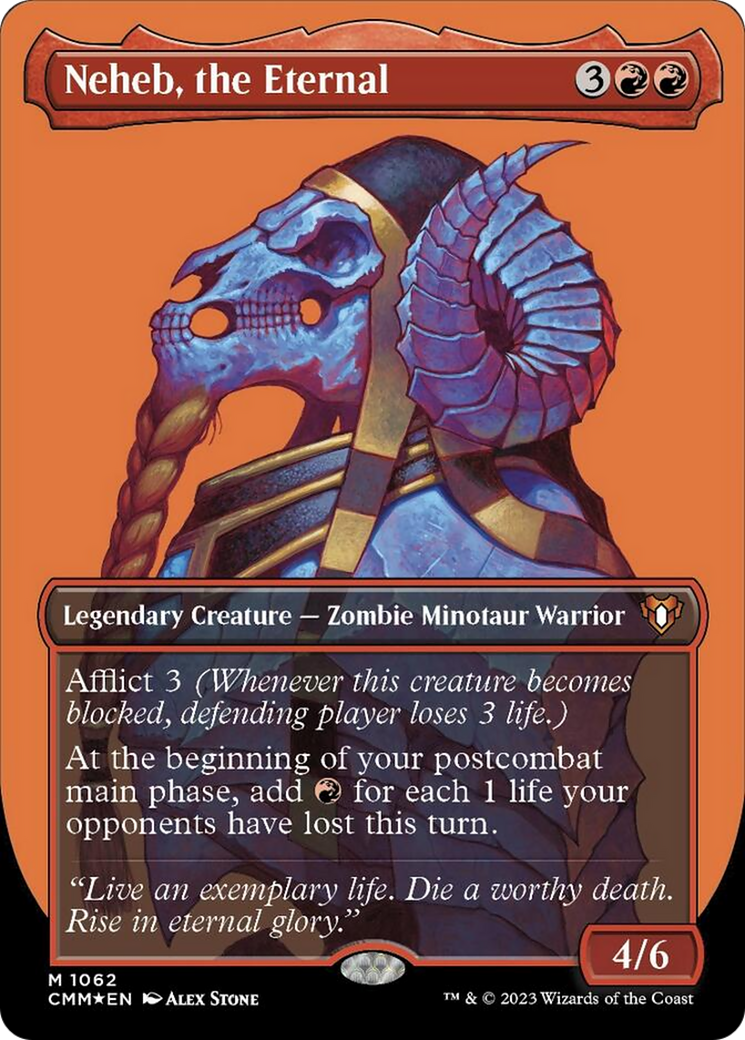 Neheb, the Eternal (Borderless Textured Foil Frame Break) [Commander Masters] | Mindsight Gaming