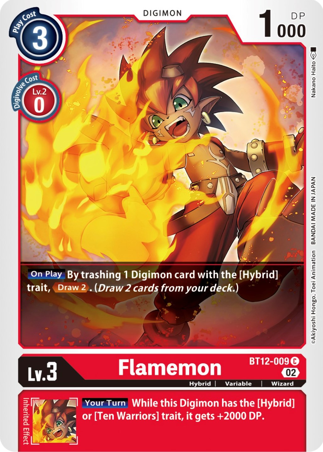 Flamemon [BT12-009] [Across Time] | Mindsight Gaming