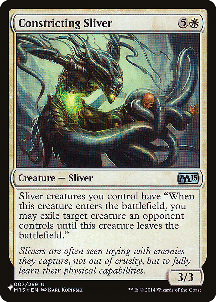 Constricting Sliver [The List] | Mindsight Gaming