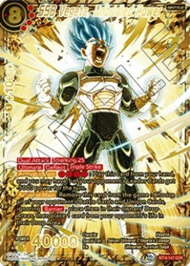 SSB Vegeta, Unbridled Power (God Rare) (BT16-147) [Tournament Promotion Cards] | Mindsight Gaming