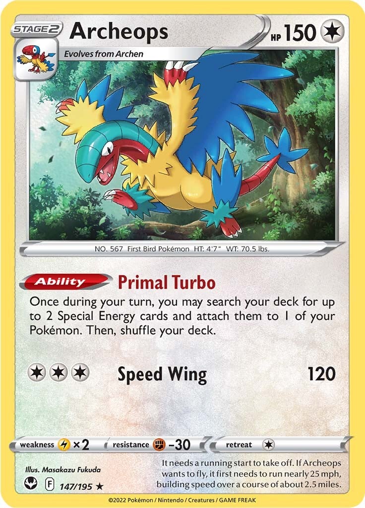 Archeops (147/195) (Theme Deck Exclusive) [Sword & Shield: Silver Tempest] | Mindsight Gaming