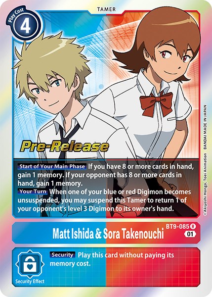 Matt Ishida & Sora Takenouchi [BT9-085] [X Record Pre-Release Promos] | Mindsight Gaming