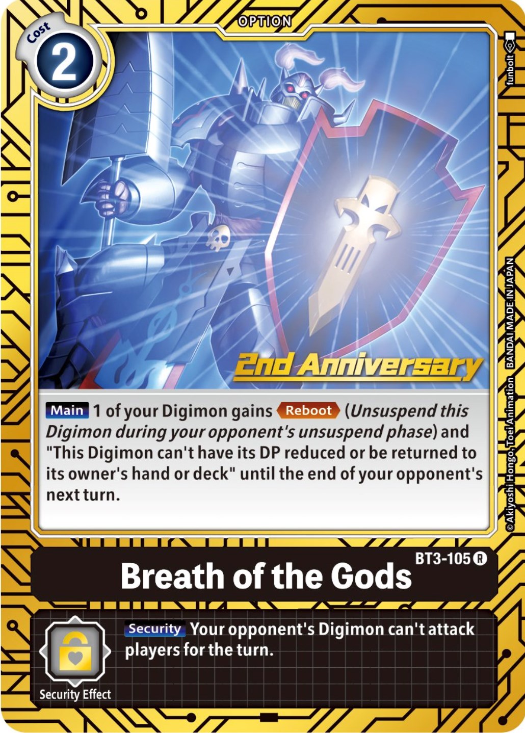 Breath of the Gods [BT3-105] (2nd Anniversary Card Set) [Release Special Booster Promos] | Mindsight Gaming