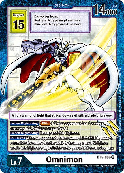 Omnimon [BT5-086] (Across Time Box Promo) [Battle of Omni Promos] | Mindsight Gaming