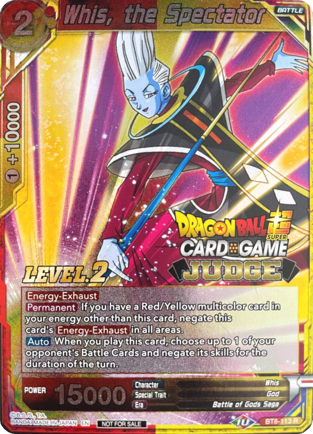 Whis, the Spectator (Level 2) (BT8-113) [Judge Promotion Cards] | Mindsight Gaming