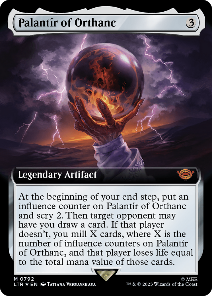 Palantir of Orthanc (Extended Art) (Surge Foil) [The Lord of the Rings: Tales of Middle-Earth] | Mindsight Gaming