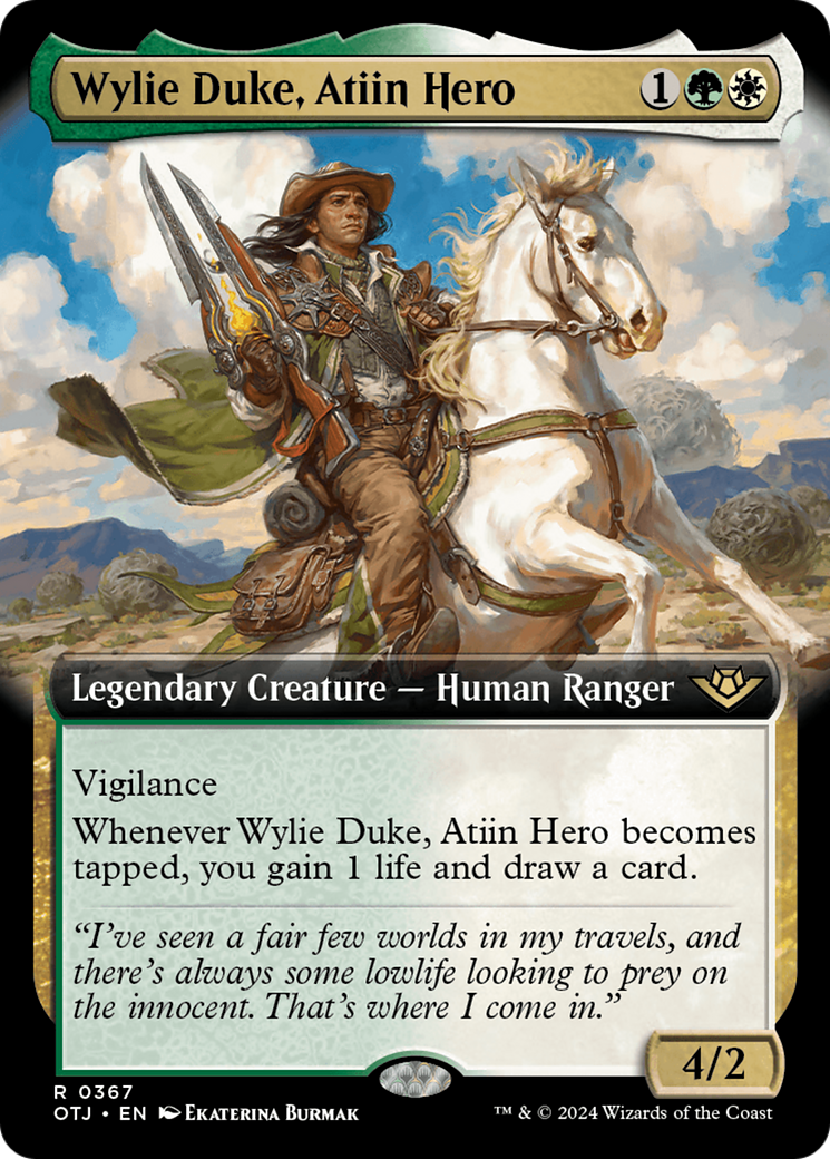 Wylie Duke, Atiin Hero (Extended Art) [Outlaws of Thunder Junction] | Mindsight Gaming