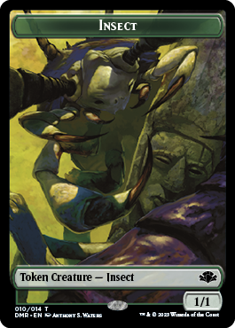 Insect Token [Dominaria Remastered Tokens] | Mindsight Gaming