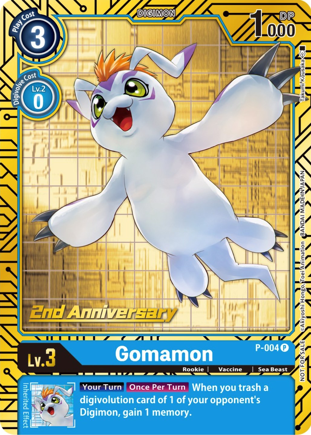 Gomamon [P-004] (2nd Anniversary Card Set) [Promotional Cards] | Mindsight Gaming