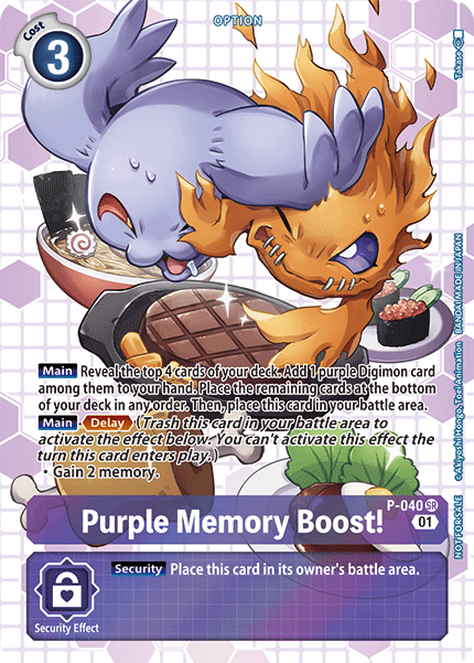 Purple Memory Boost! [P-040] (Box Promotion Pack - Next Adventure) [Promotional Cards] | Mindsight Gaming