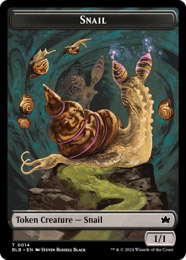 Snail // Thundertrap Trainer Double-Sided Token [Bloomburrow Tokens] | Mindsight Gaming