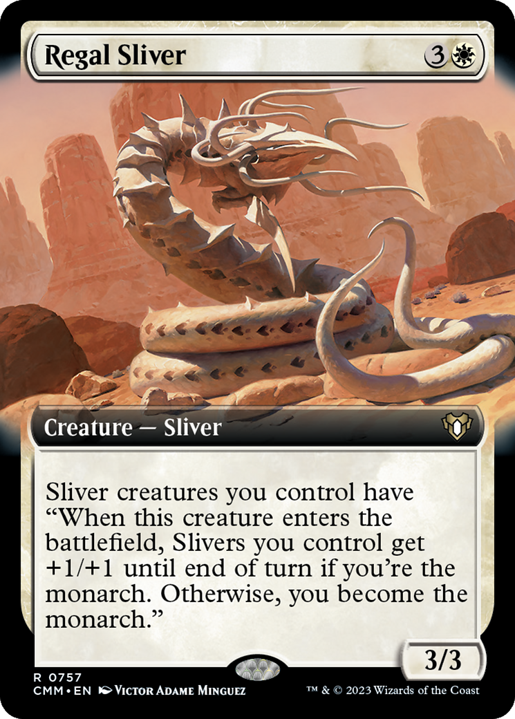 Regal Sliver (Extended Art) [Commander Masters] | Mindsight Gaming