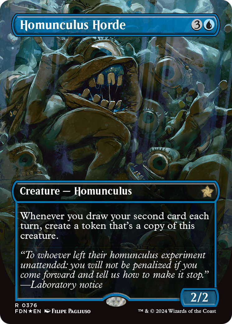 Homunculus Horde (Borderless) (Mana Foil) [Foundations] | Mindsight Gaming