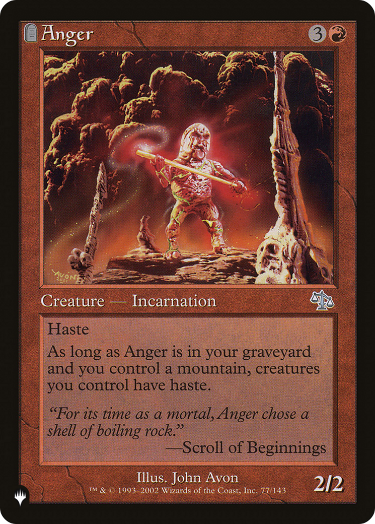 Anger (JUD) [The List Reprints] | Mindsight Gaming