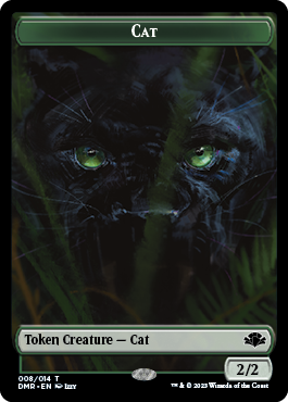 Goblin // Cat (008) Double-Sided Token [Dominaria Remastered Tokens] | Mindsight Gaming