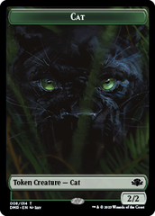 Zombie // Cat (008) Double-Sided Token [Dominaria Remastered Tokens] | Mindsight Gaming