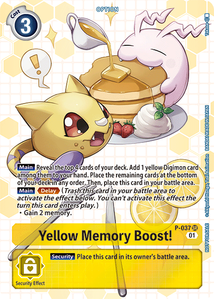 Yellow Memory Boost! [P-037] (Box Promotion Pack - Next Adventure) [Promotional Cards] | Mindsight Gaming