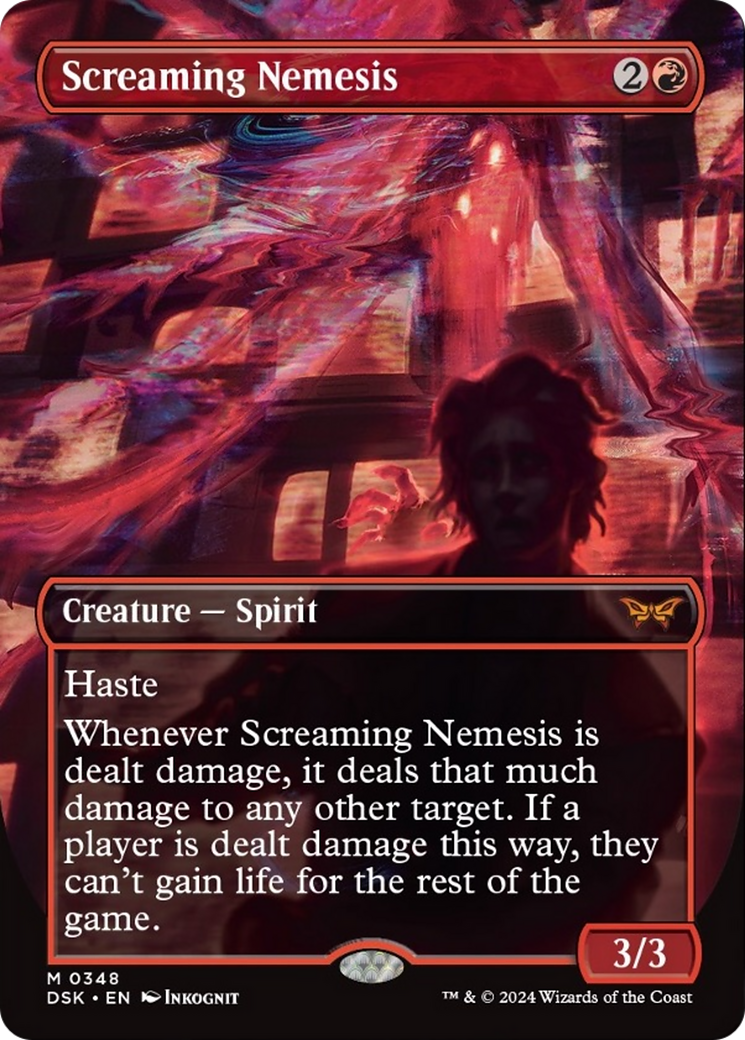 Screaming Nemesis (Borderless) [Duskmourn: House of Horror] | Mindsight Gaming